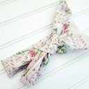  Emma Knotted Headband - Vintage Floral on Pink
