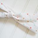  Lois Skinny Headband - Aqua, Gold and Coral Triangles
