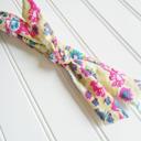  Lois Skinny Headband - Floral on Lime