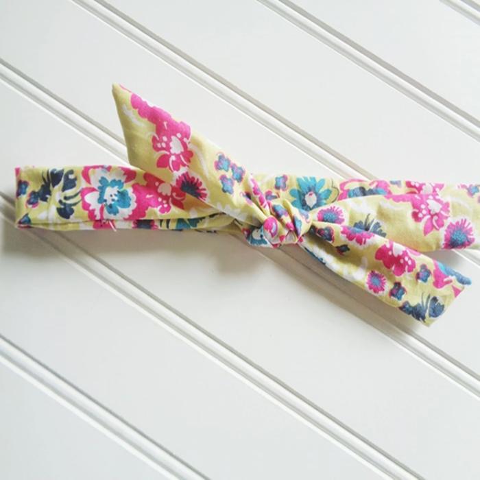 Lois Skinny Headband - Floral on Lime