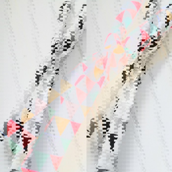 Lois Skinny Headband - Gold and Colored Triangles