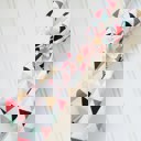  Lois Skinny Headband - Gold and Colored Triangles