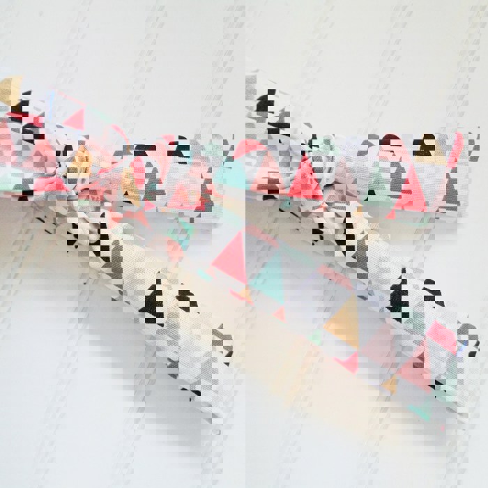 Lois Skinny Headband - Gold and Colored Triangles