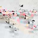  Lois Skinny Headband - Gold and Colored Triangles