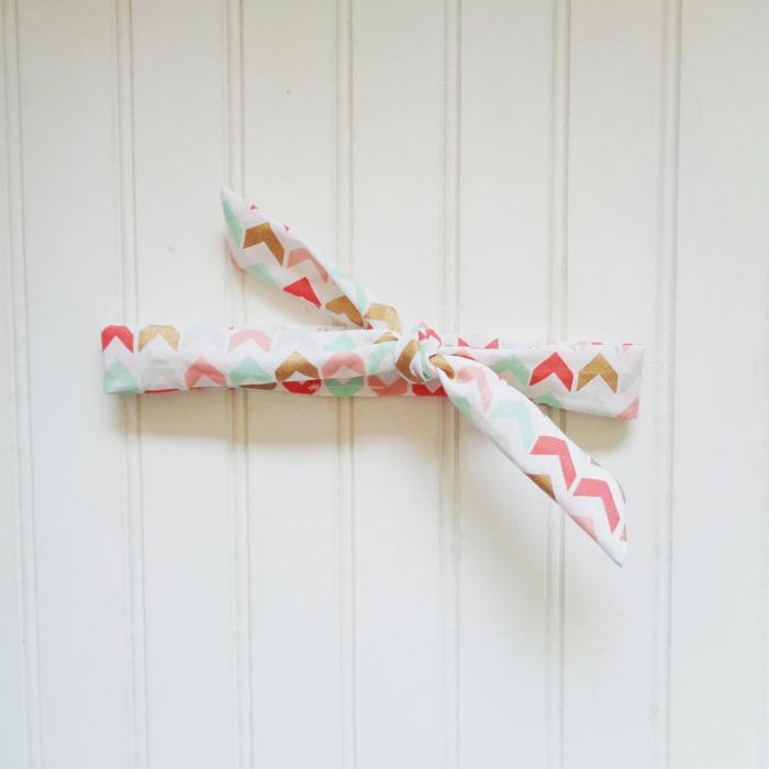 Lois Skinny Headband - Gold and Pastel Arrows
