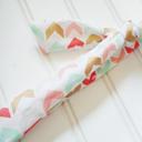  Lois Skinny Headband - Gold and Pastel Arrows