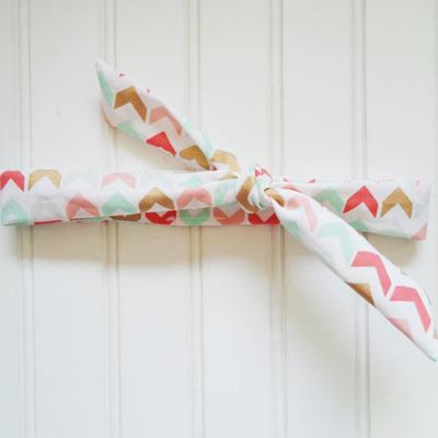 Lois Skinny Headband - Gold and Pastel Arrows