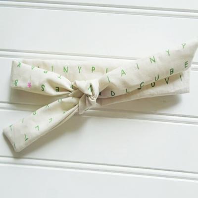 Lois Skinny Headband - Green Alphabet
