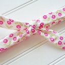  Lois Skinny Headband - Pink Flowers