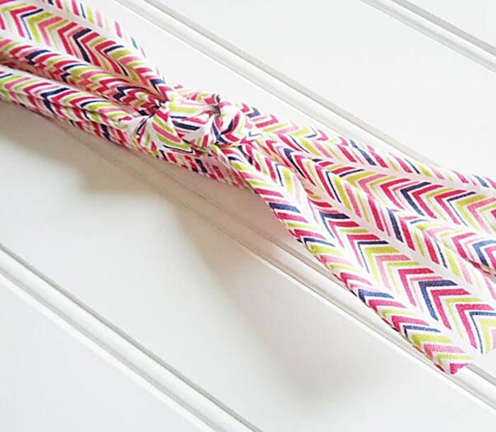 Lois Skinny Headband - Pink, Blue and Lime Chevron