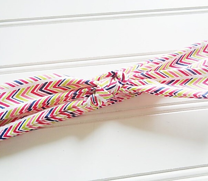 Lois Skinny Headband - Pink, Blue and Lime Chevron