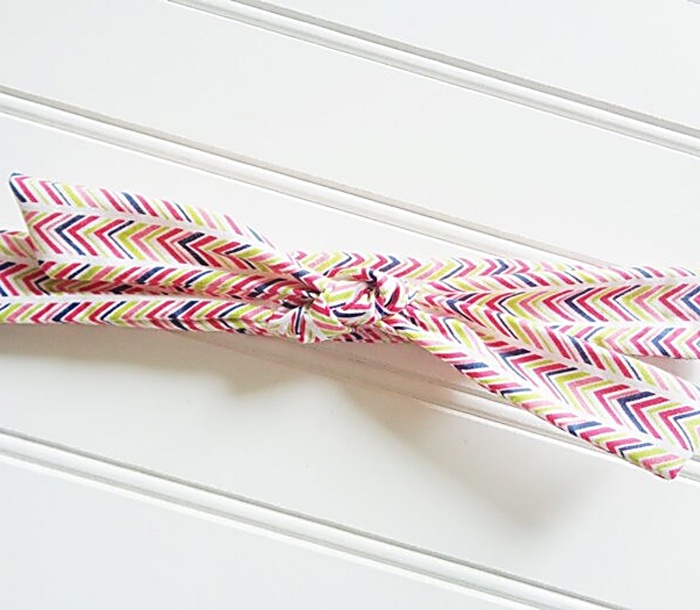 Lois Skinny Headband - Pink, Blue and Lime Chevron