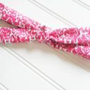  Lois Skinny Headband - Red Floral on Blue