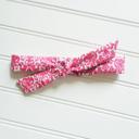  Lois Skinny Headband - Red Floral on Blue