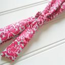  Lois Skinny Headband - Red Floral on Blue