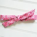  Lois Skinny Headband - Red Floral on Blue