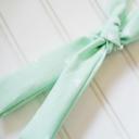  Lois Skinny Headband - Triangles on Mint