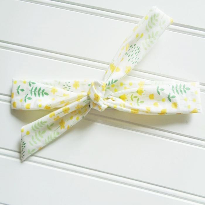 Lois Skinny Headband - Yellow Floral