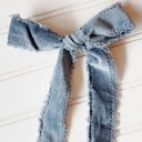  Hair Bows - Blue Velvet