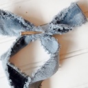  Hair Bows - Blue Velvet