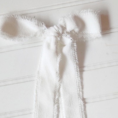 Hair Bows - White Velvet