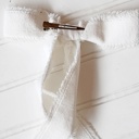  Hair Bows - White Velvet