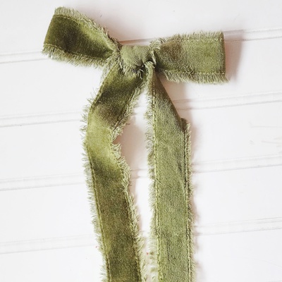 Hair Bows - Green Velvet