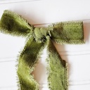  Hair Bows - Green Velvet