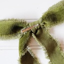  Hair Bows - Green Velvet