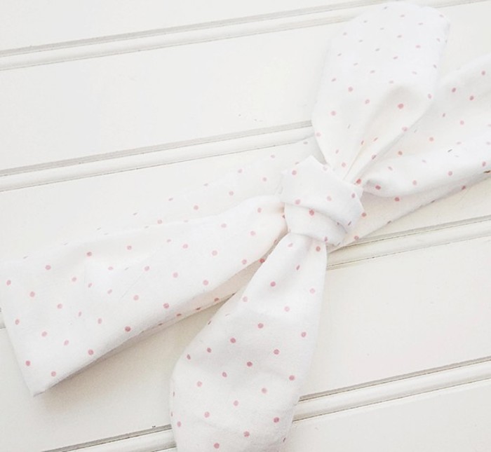 Donna Knotted Headband - Pink Dots