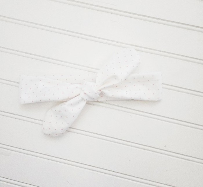 Donna Knotted Headband - Pink Dots