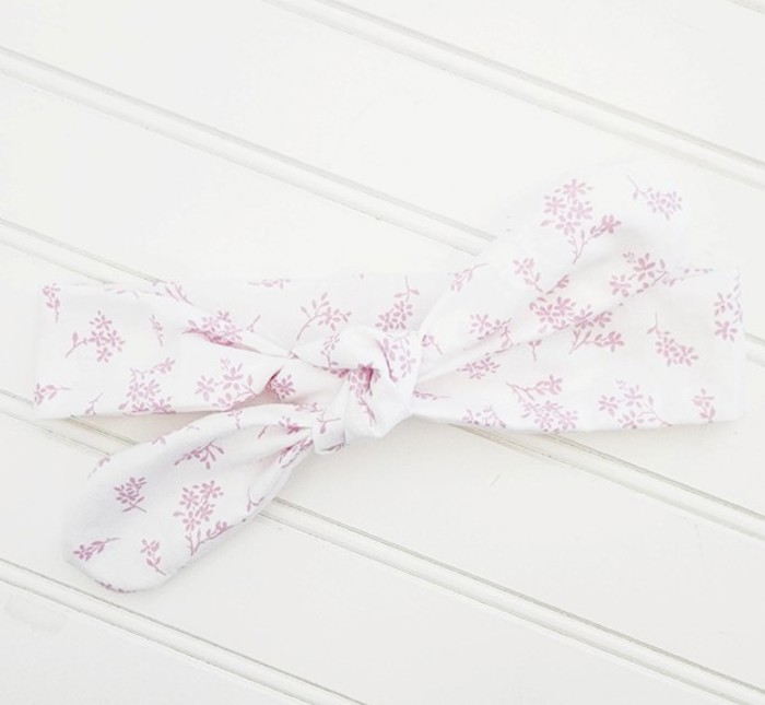 Donna Knotted Headband - Lilac Flowers
