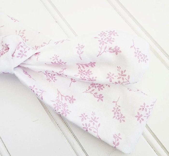 Donna Knotted Headband - Lilac Flowers