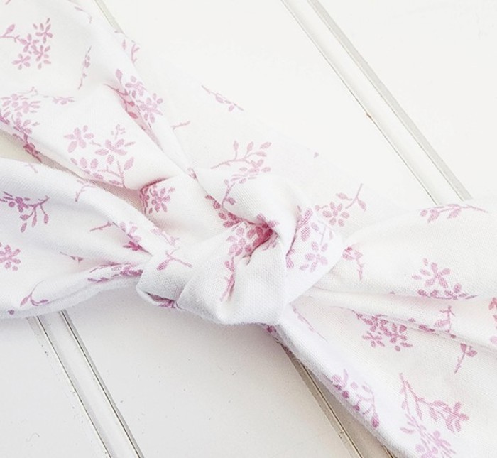 Donna Knotted Headband - Lilac Flowers