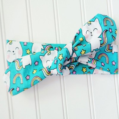 Donna Knotted Headband - Rainbow Uni-Kitty
