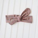 Donna Knotted Headband - Blue Green and Red Check