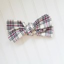  Donna Flannel Knotted Headband - Pink and Black Plaid