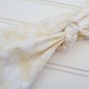  Donna Knotted Headband - White Circles on Ivory