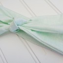  Donna Knotted Headband - Mint Lines