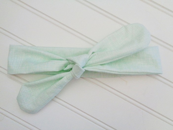 Donna Knotted Headband - Mint Lines