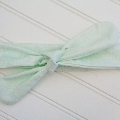 Donna Knotted Headband - Mint Lines