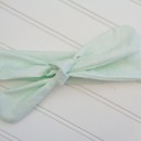 Donna Knotted Headband - Mint Lines