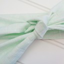  Donna Knotted Headband - Mint Lines