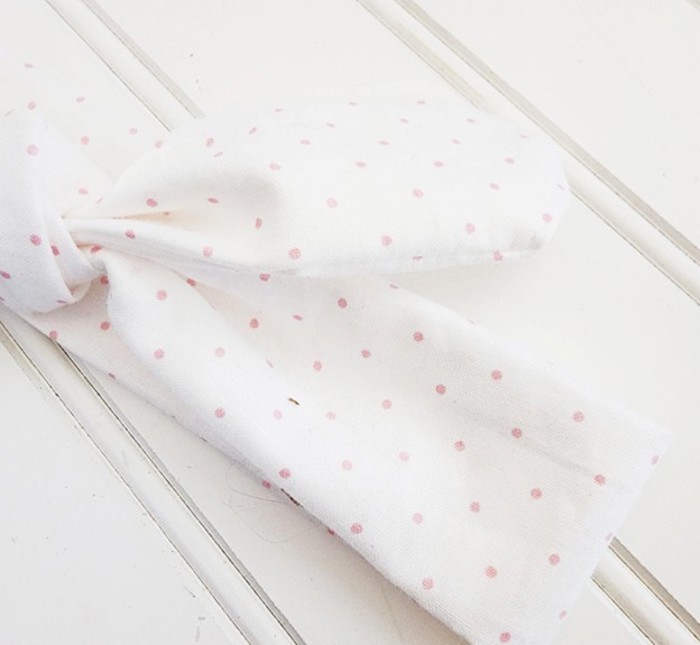 Donna Knotted Headband - Pink Dots