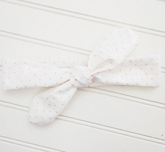 Donna Knotted Headband - Pink Dots