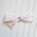  Pompom Knotted Headband - Lilac Flowers