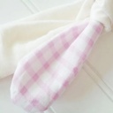  Sarah Knotted Headband - Violet Gingham with Muslin