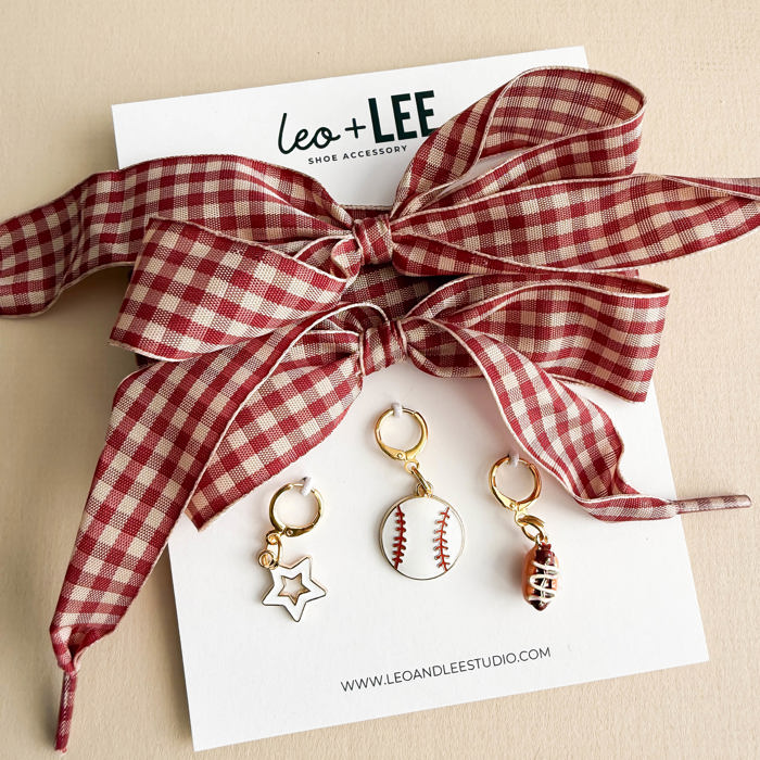 Game Day Baseball Shoe Lace Charm Set