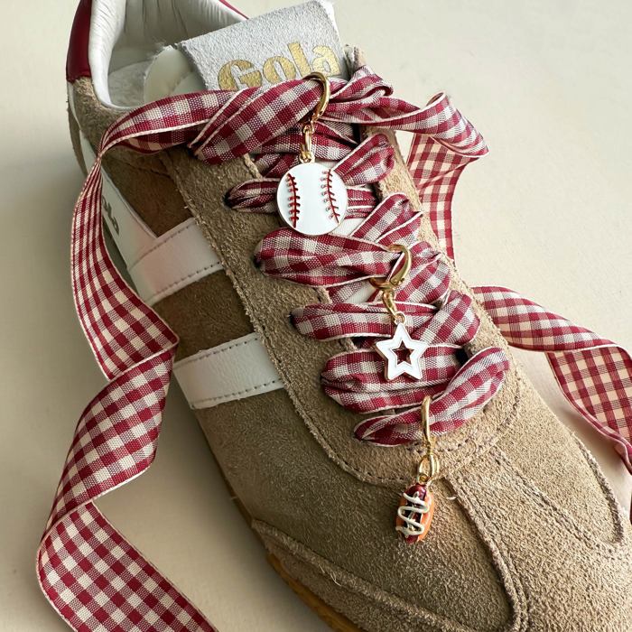 Game Day Baseball Shoe Lace Charm Set
