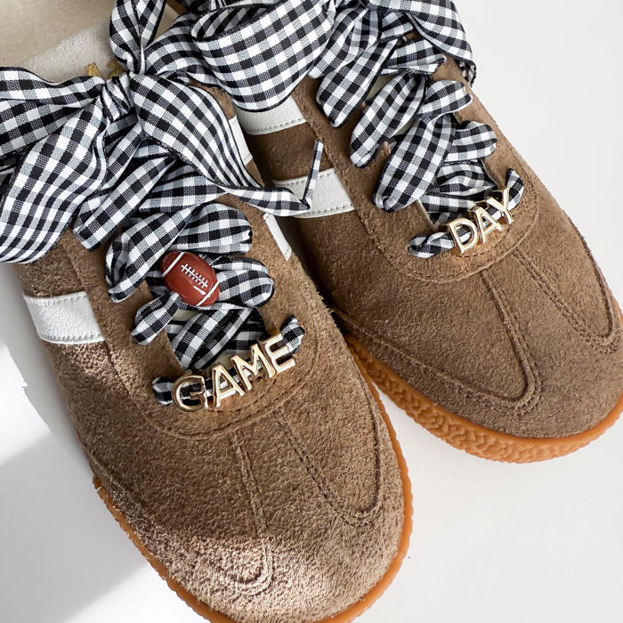 Game Day Gingham Sneaker Lace Charm Set – Gameday